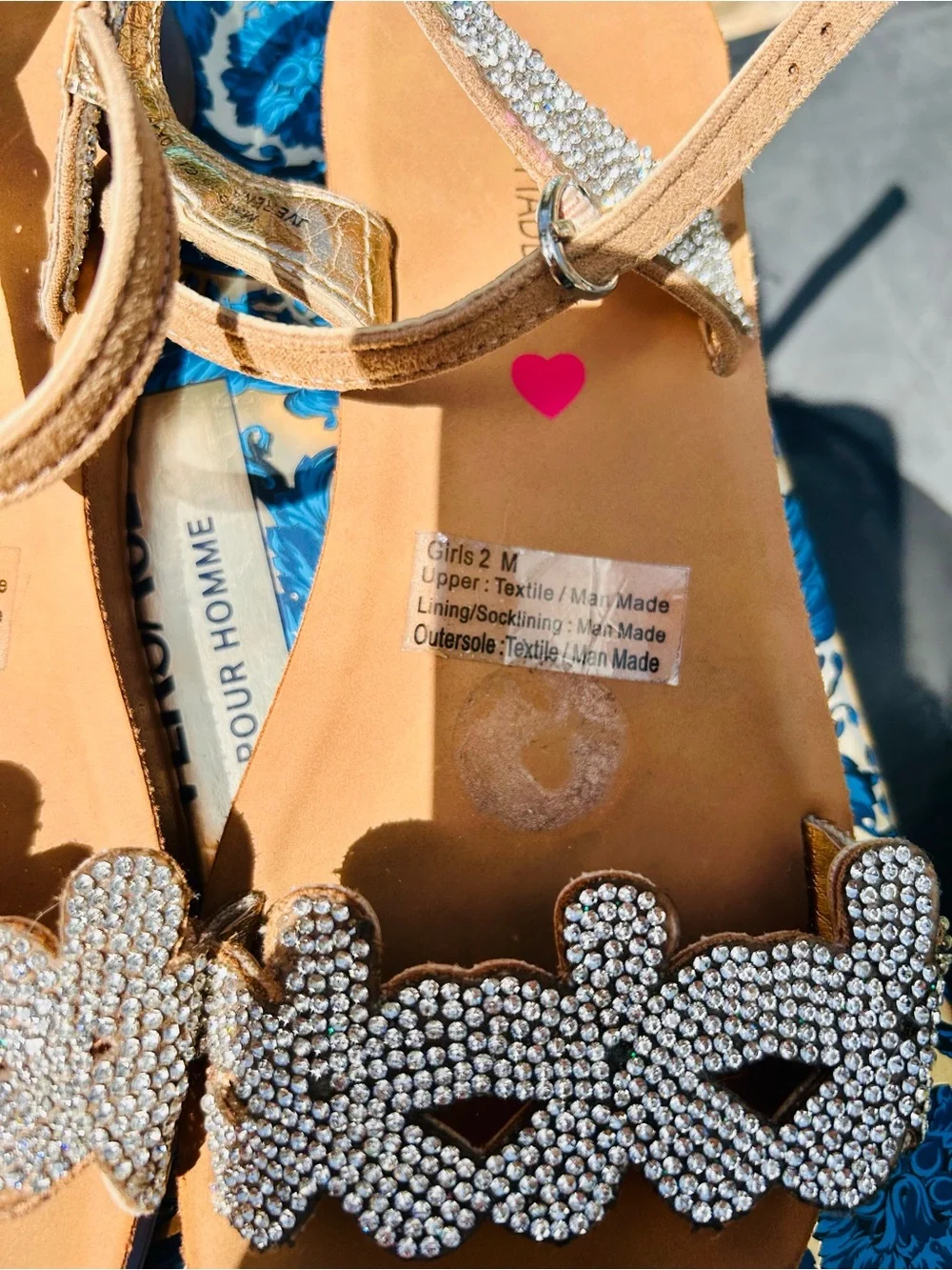 Steve Madden Tan Gold Braided Crystal Slingback Sandals